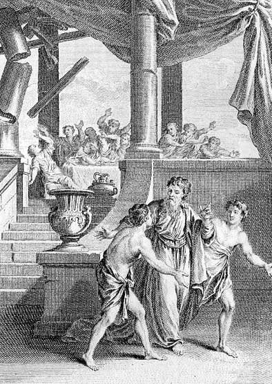 Simonides af Ceos reddes ud af paladset, der måske senere blev til hukommelsespaladset?